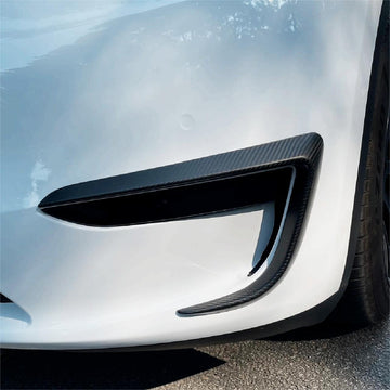 Luz antiniebla TESERY Tesla Model 3-Mods exteriores de fibra de carbono