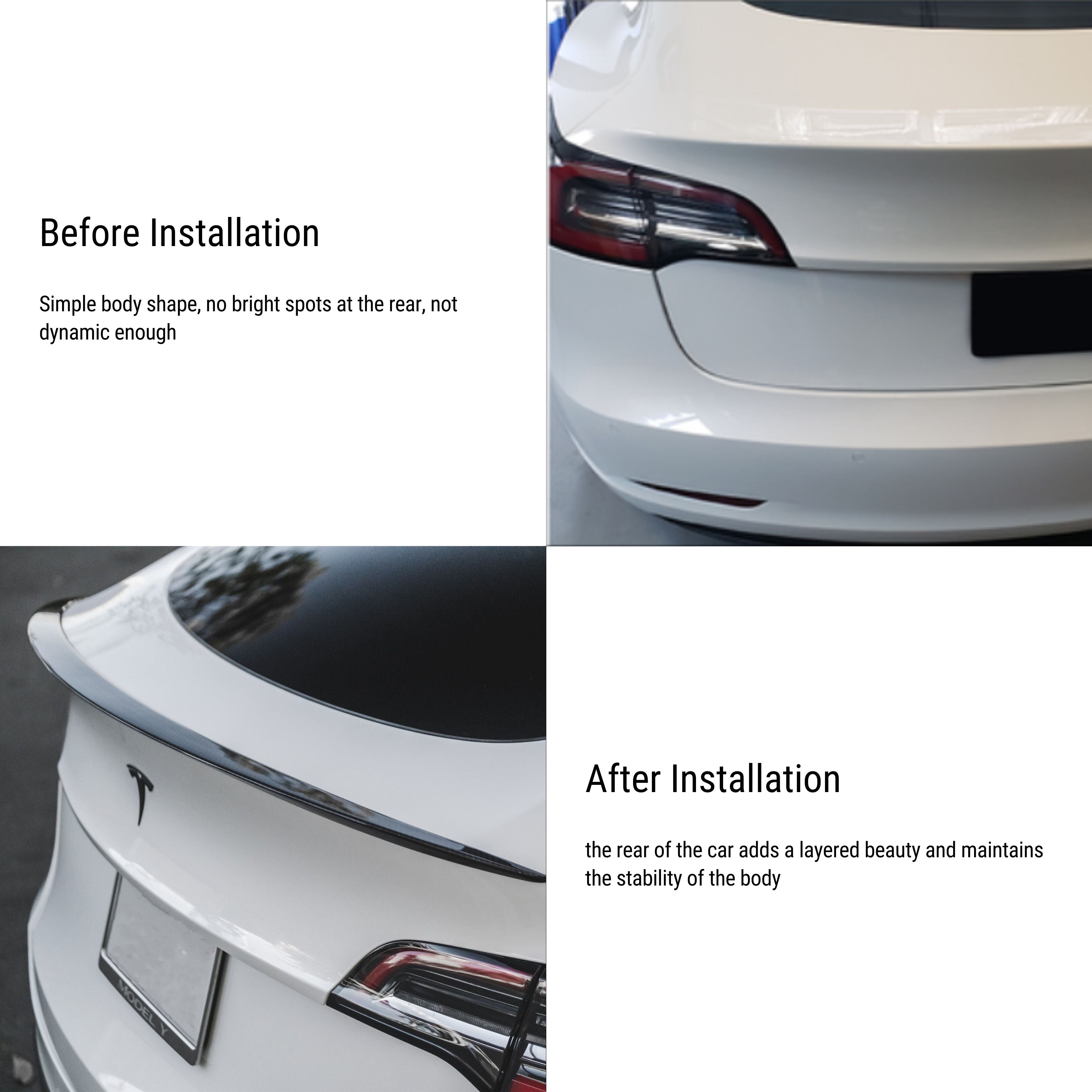 TESERY Tesla Model 3 Highland / Y Spoiler Performance OEM Style - Dry Carbon Fiber Exterior Mods - Tesery Official Store