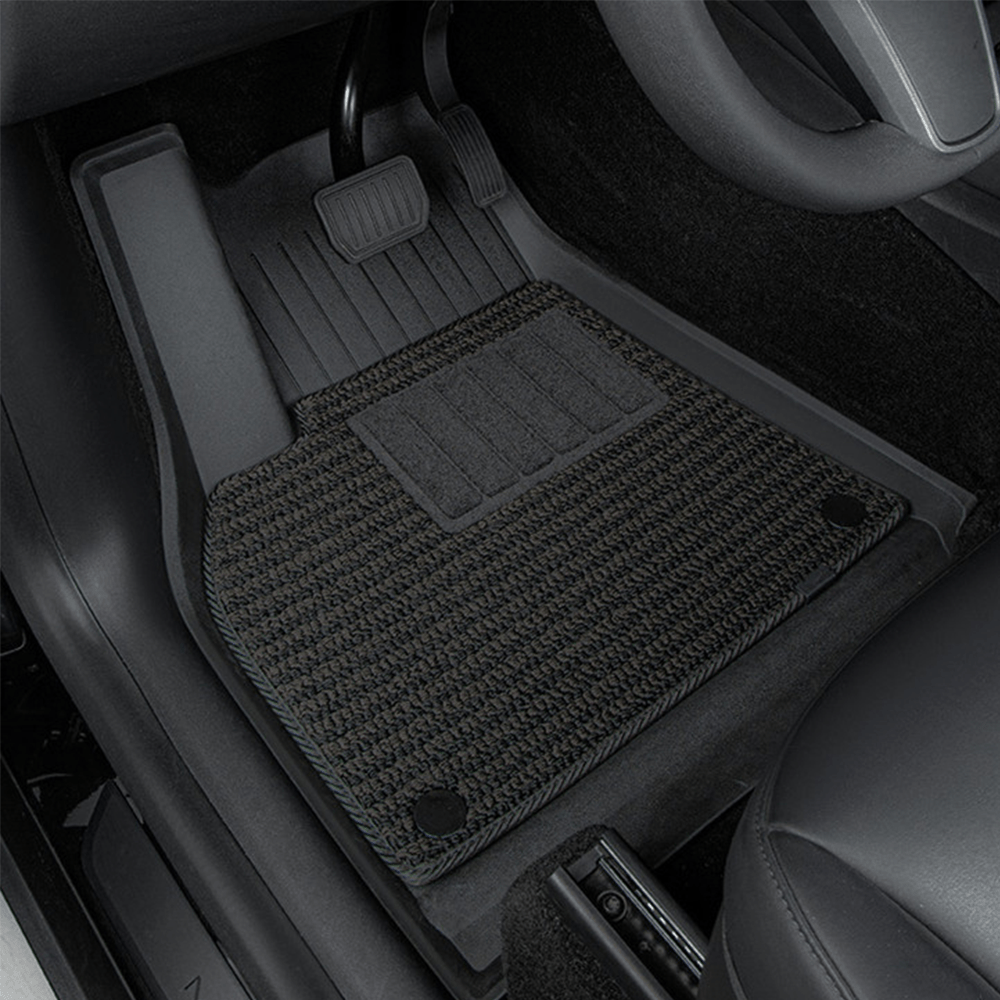 TESERY TPE+Menes Double Layer Floor Mats for Tesla Model 3 & Model Y - Tesery Official Store