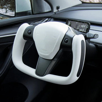 TESERY Yoke Carbon Fiber Steering Wheel for Model 3 / Y【Style 37】