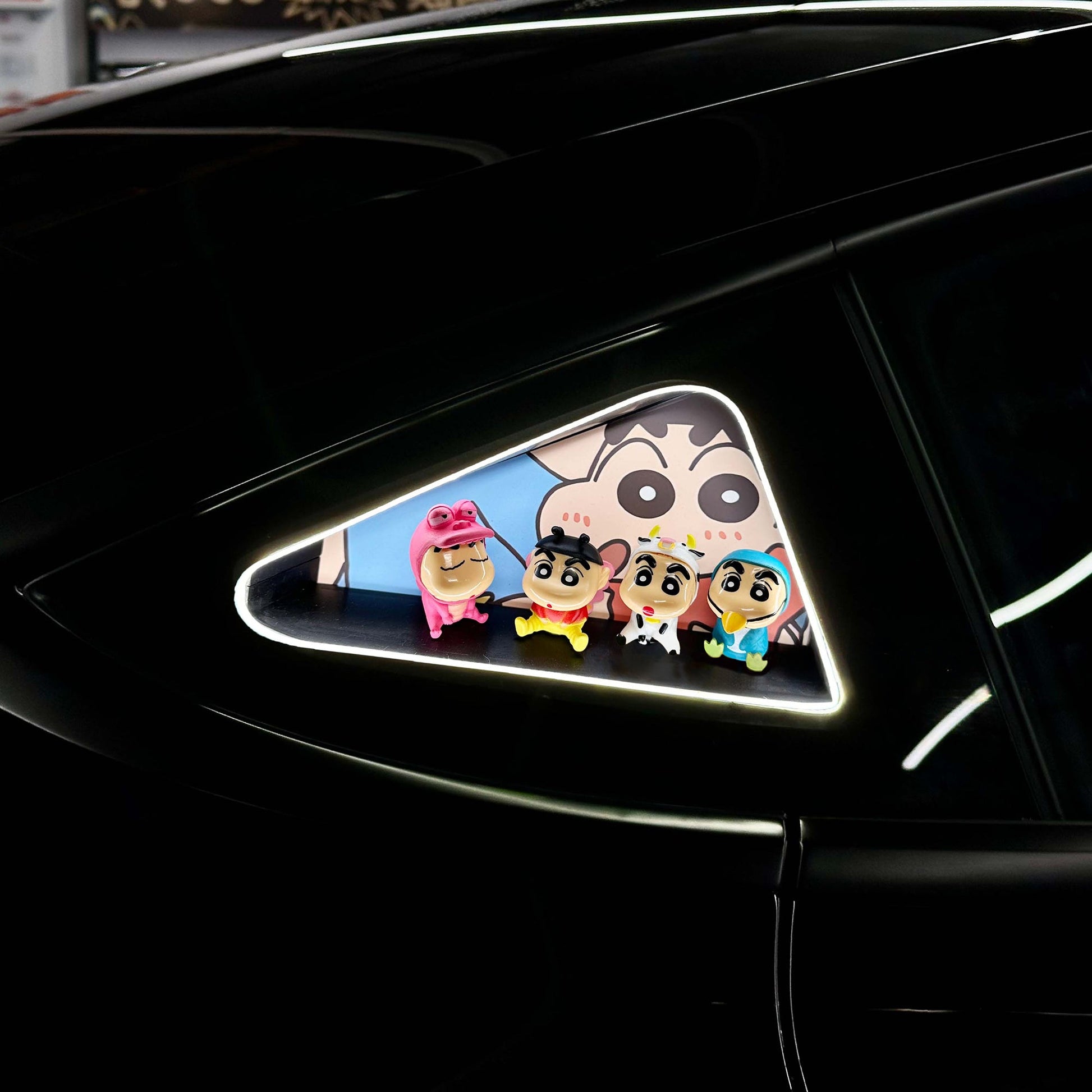 Triangle Window Ambient Light For Tesla Model 3/Y【Crayon Shin - chan】 - Tesery Official Store