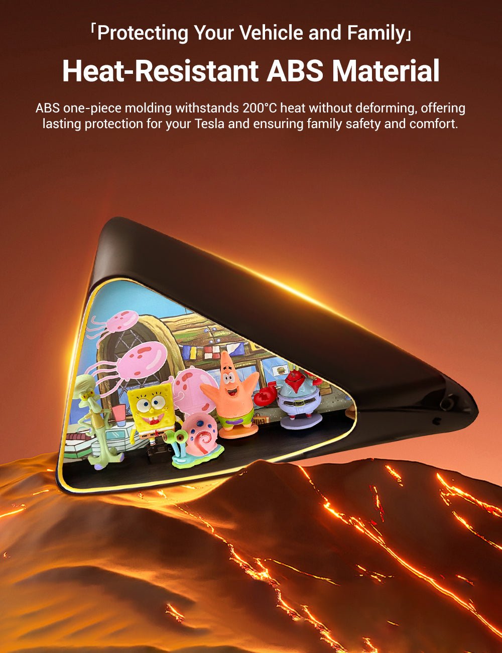 Triangle Window Ambient Light For Tesla Model 3/Y【SpongeBob SquarePants】 - Tesery Official Store