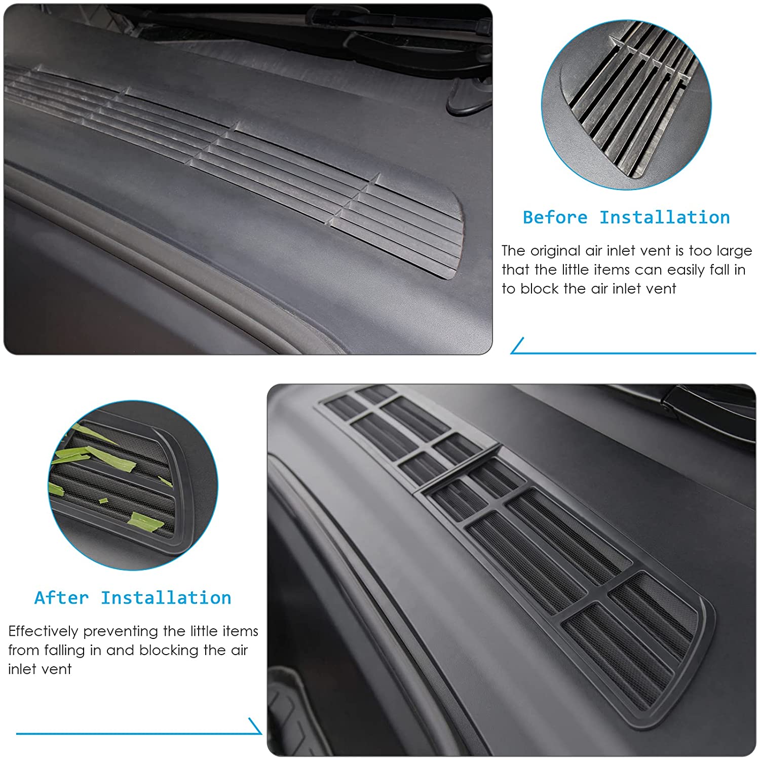 For 2024 Tesla Model 3 highland Under Seat Rear Air Vent Protect Cover  Anti-blocking Backseat Outlet Grille Protector Accessorie