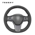 Alcantara Steering Wheel Cover for Tesla Model 3 / Y - Tesery Official Store