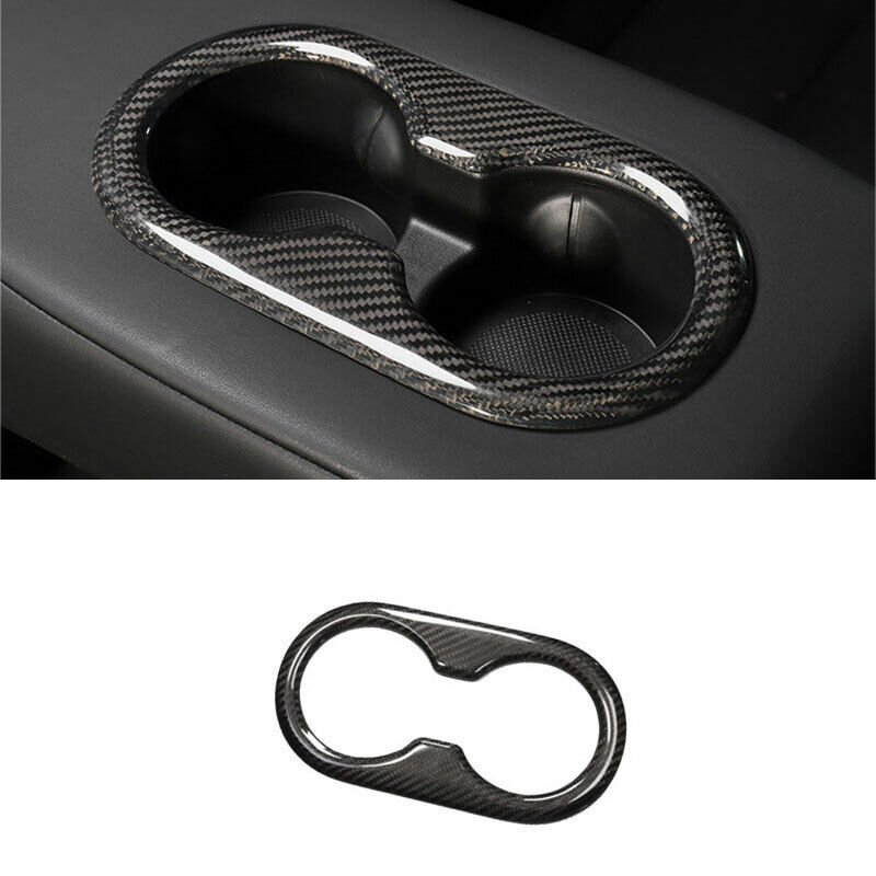 Backseat Cup Holder for Tesla Model 3 Model Y - Carbon Fiber Interior Mods - Tesery Official Store