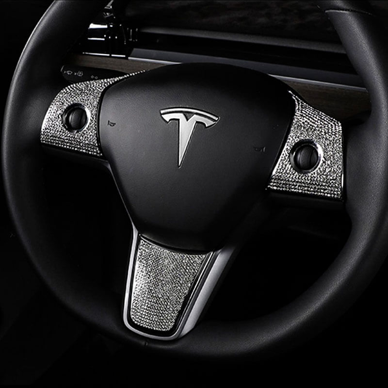 Bling Steering Wheel Buttons Decorate for Tesla Model 3 Model Y（2017-2022） - Tesery Official Store