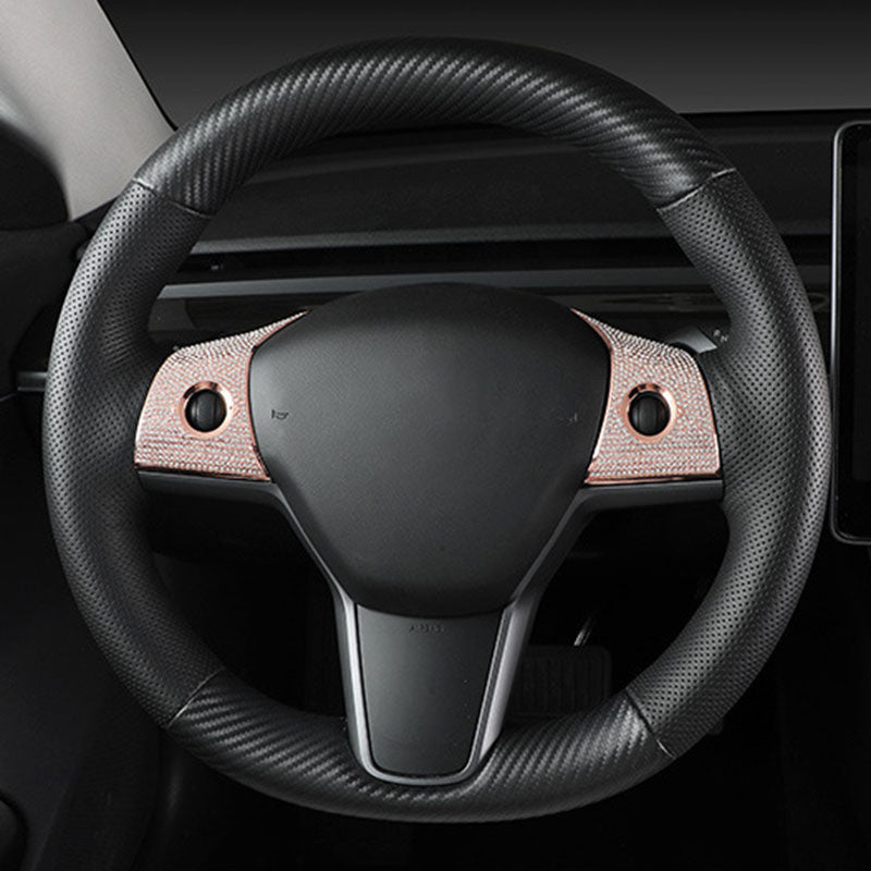 Bling Steering Wheel Buttons Decorate for Tesla Model 3 Model Y（2017-2022） - Tesery Official Store