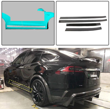 Carbon Fiber REVOZPORT Style Dørpanel Trim passer til Tesla Model X 2016-2023.