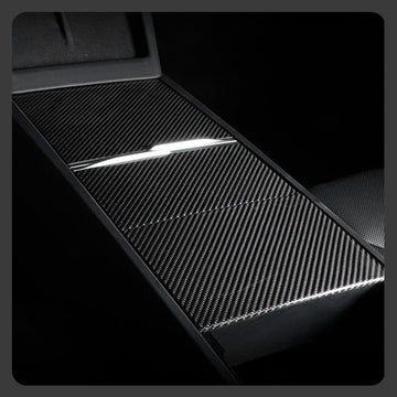 Dry Carbon Fiber Panel Console Wrap For Tesla New Model Y & Model 3 Highland - Tesery Official Store