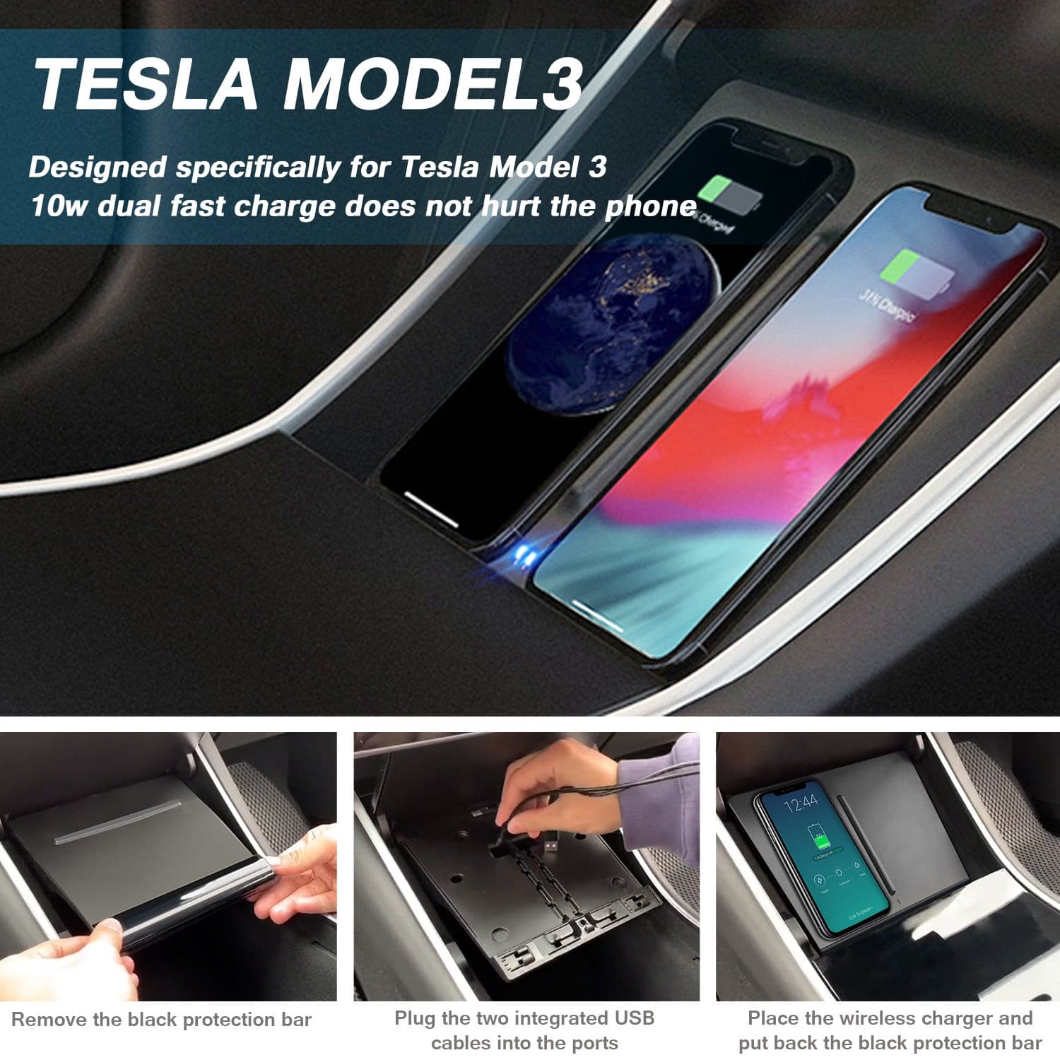 How to charge your phone in tesla model deals 3