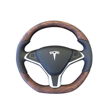 Tesla Model S 2012 - 2020 【Stil 12】 için Figürlü Kül Direksiyon Simidi