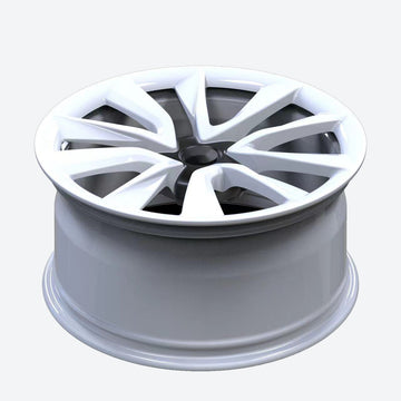 Hvid smedet hjul til Tesla Model 3 / XBCStyle 9 (Sæt af 4)ασk