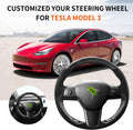 Genuine Leather Steering Wheel Cover for Tesla Model 3 / Y - Tesery Official Store