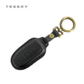 Handmade Leather Keychain suitable for Tesla Model 3 - Tesery Official Store