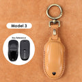 Handmade Leather Keychain suitable for Tesla Model 3 - Tesery Official Store