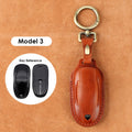 Handmade Leather Keychain suitable for Tesla Model 3 - Tesery Official Store