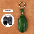 Handmade Leather Keychain suitable for Tesla Model 3 - Tesery Official Store