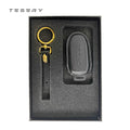 Handmade Leather Keychain suitable for Tesla Model 3 - Tesery Official Store