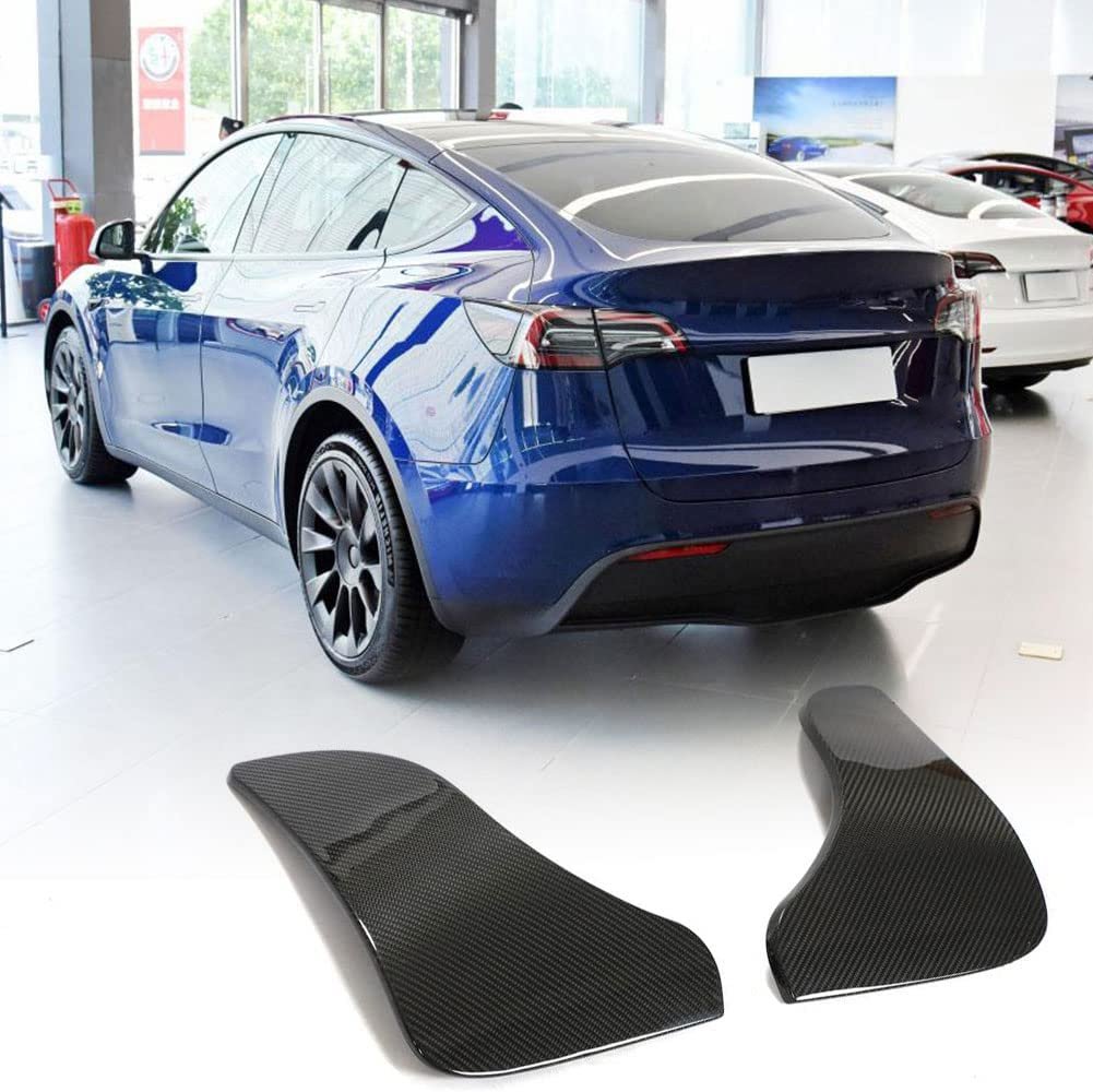 JC Dry Carbon Fiber Rear Bumper Splitters for Tesla Model Y 2020 - 2024 - Tesery Official Store