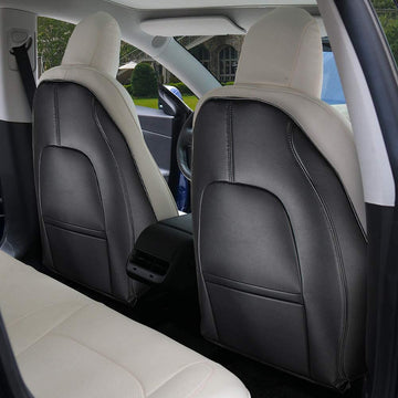 Lattice Leather Seat Back Protector for Tesla Model 3 & Model Y