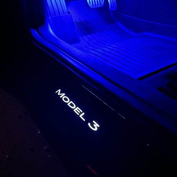 LED-Willkommenspedal mit magnetischer Induktion [Vorder- und Hintertüren] geeignet für Tesla Model 3/Y 2021-2022