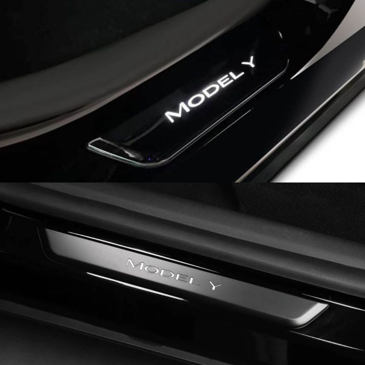 LED Illuminated Door Sills Protector Front & Rear for Model Y / 3