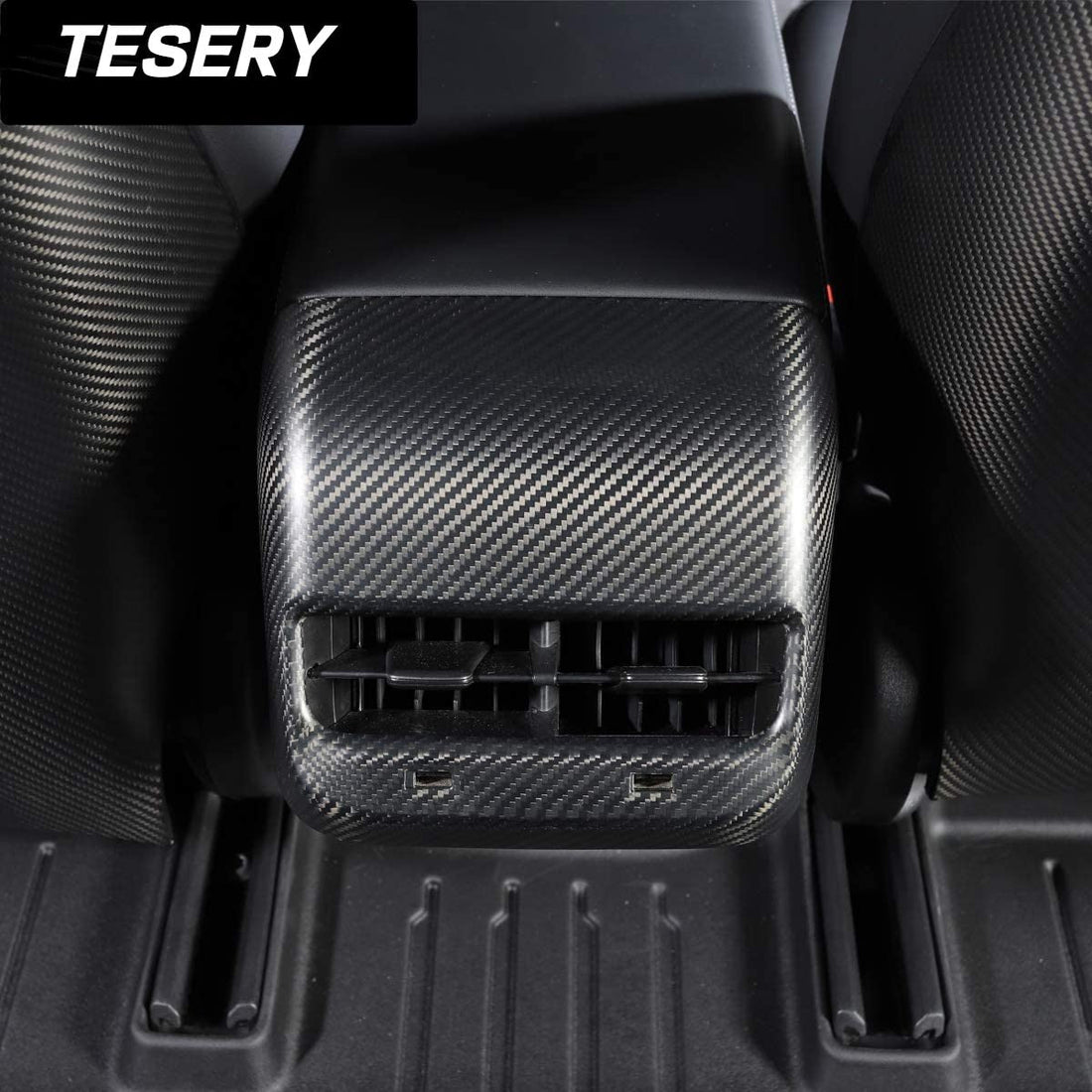 Model 3 / Y Backseat Air Vent Cap Cover - Carbon Fiber Interior Mods - Tesery Official Store