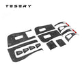 Model 3 / Y Door & Window Switch Panel Covers (14PCS) - Carbon Fiber Interior Mods - Tesery Official Store