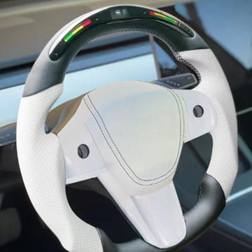 Model 3 / Y Racing Steering Wheel with Lights【Style 20】