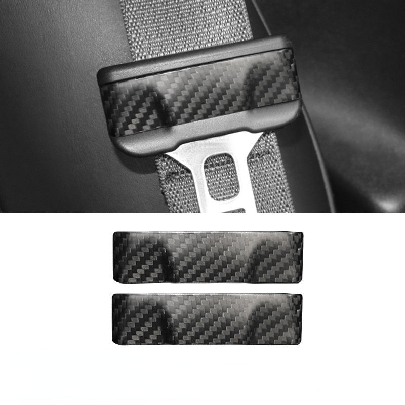 Model 3 / Y Seat Belt Buckle Cover Trim - Carbon Fiber Interior Mods（2pcs） - Tesery Official Store