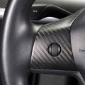 Model 3 / Y Steering Wheel Middle Trim Cover - Carbon Fiber Interior Mods - Tesery Official Store