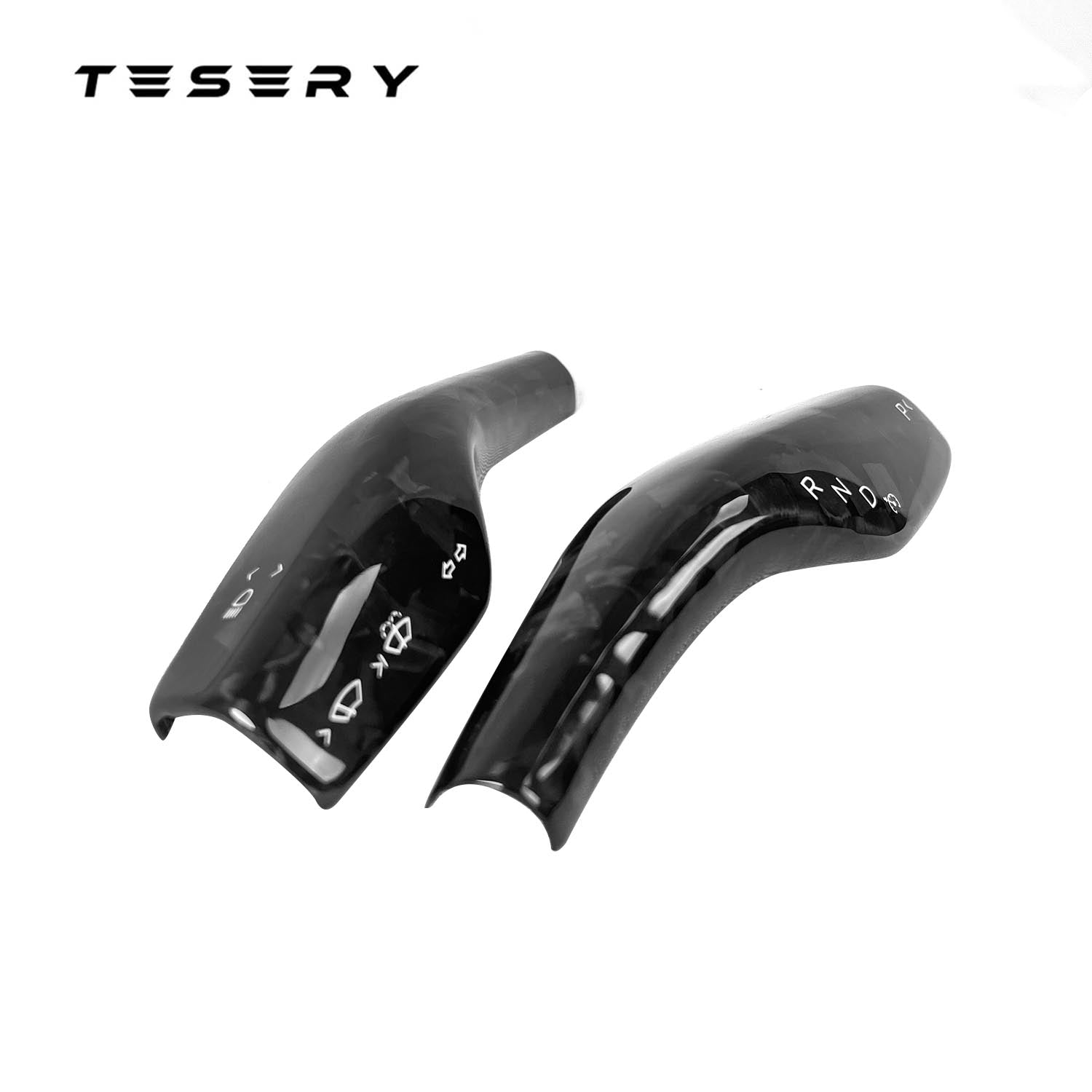 Model 3 / Y Turn Signal Wiper Stalk Covers - Carbon Fiber Interior Mods - Tesery Official Store