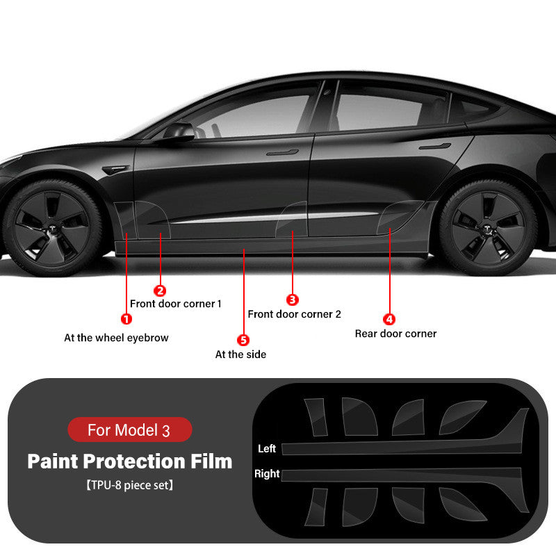 Paint Protection Film For Tesla Model 3 2017 - 2024 & Model Y 2020 - on - Tesery Official Store