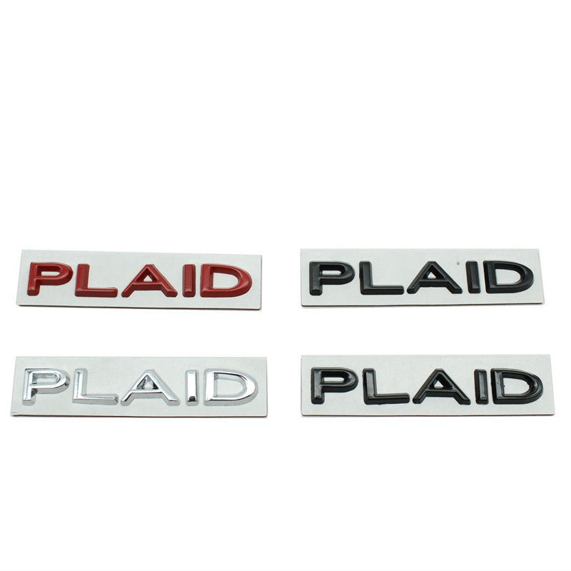 Plaid Letter Logo sticker for Tesla Model 3/Y/X/S - Tesery Official Store