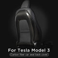 Real carbon fiber central control seat back (2 pcs) suitable for Tesla model 3 2017-2022 - Tesery Official Store