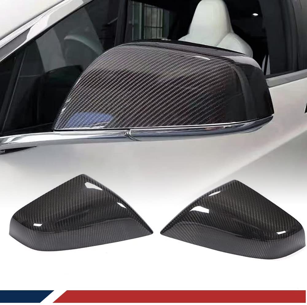 Real Carbon Fiber Mirror Covers for Tesla Model S 2014-2023 - Tesery Official Store