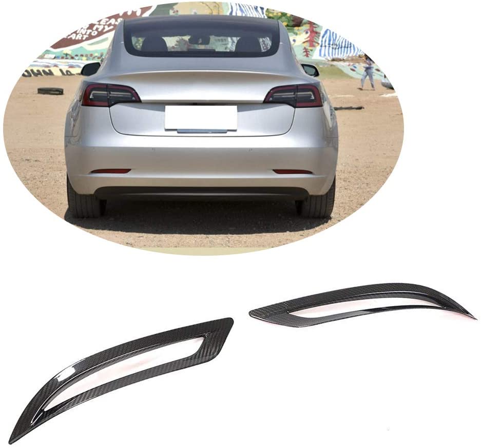 Real Carbon Fiber Rear Bumper Reflector Decorative Frame suitable for Tesla Model 3 2017-2022 - Tesery Official Store