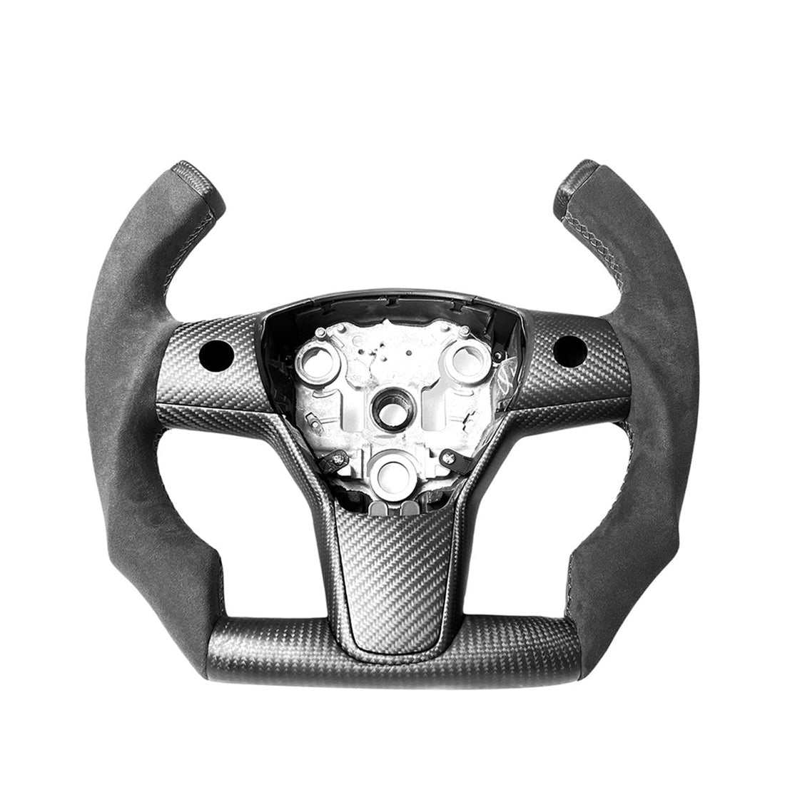Custom Carbon Fiber Steering Wheel for Tesla Model 3 / Y【F1 Style】 - Tesery Official Store