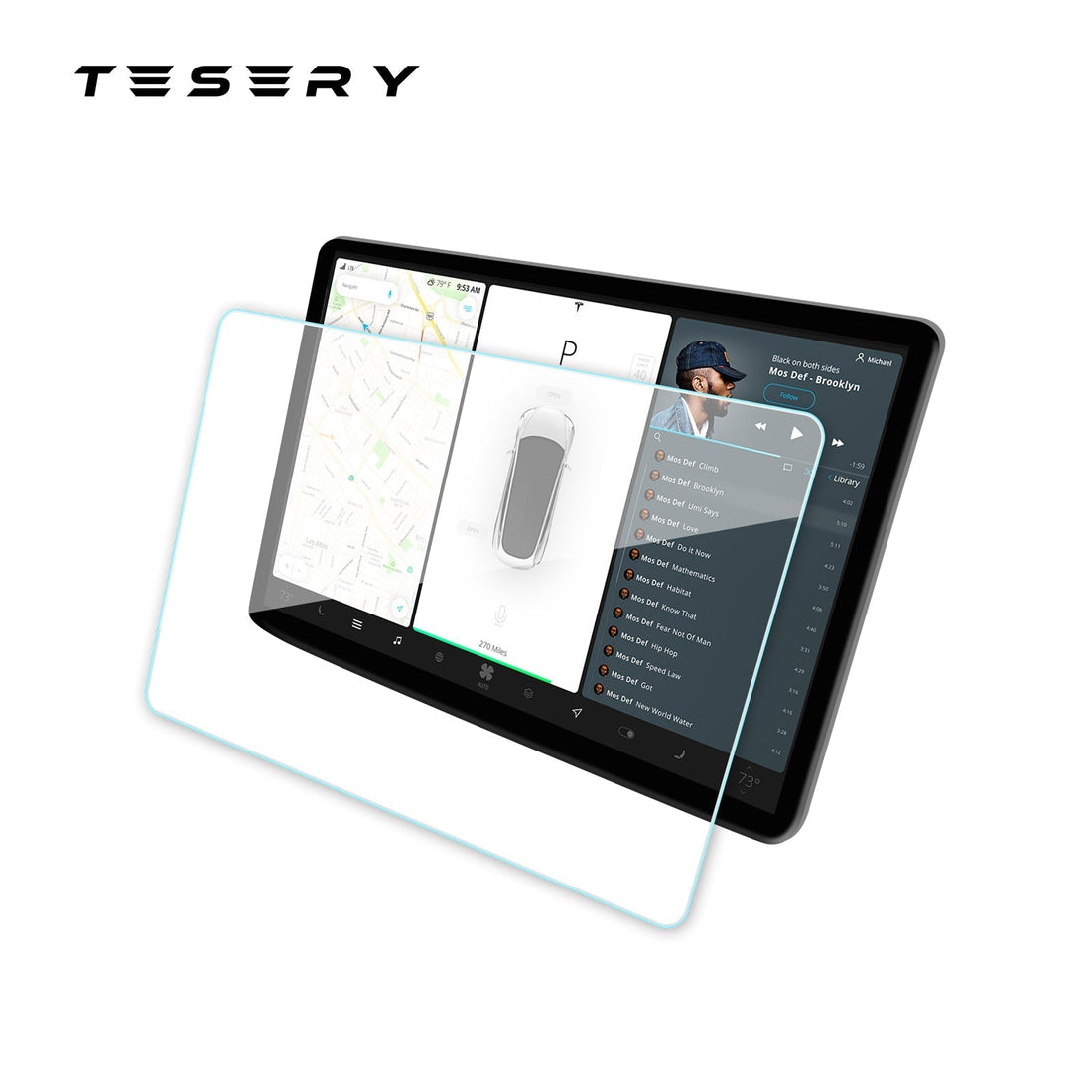 Screen Protector Anti Glare Anti Fingerprint Tempered Glass 2pcs - Tesery Official Store