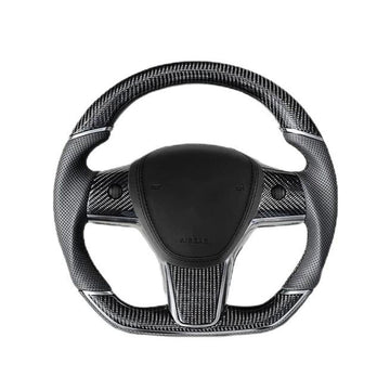Sport Grip Carbon Fiber Steering Wheel for Tesla Model 3 / Y 【Style 40】