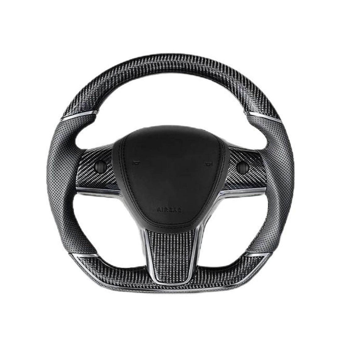 Sport Grip Carbon Fiber Steering Wheel for Tesla Model 3 / Y 【Style 40】 - Tesery Official Store