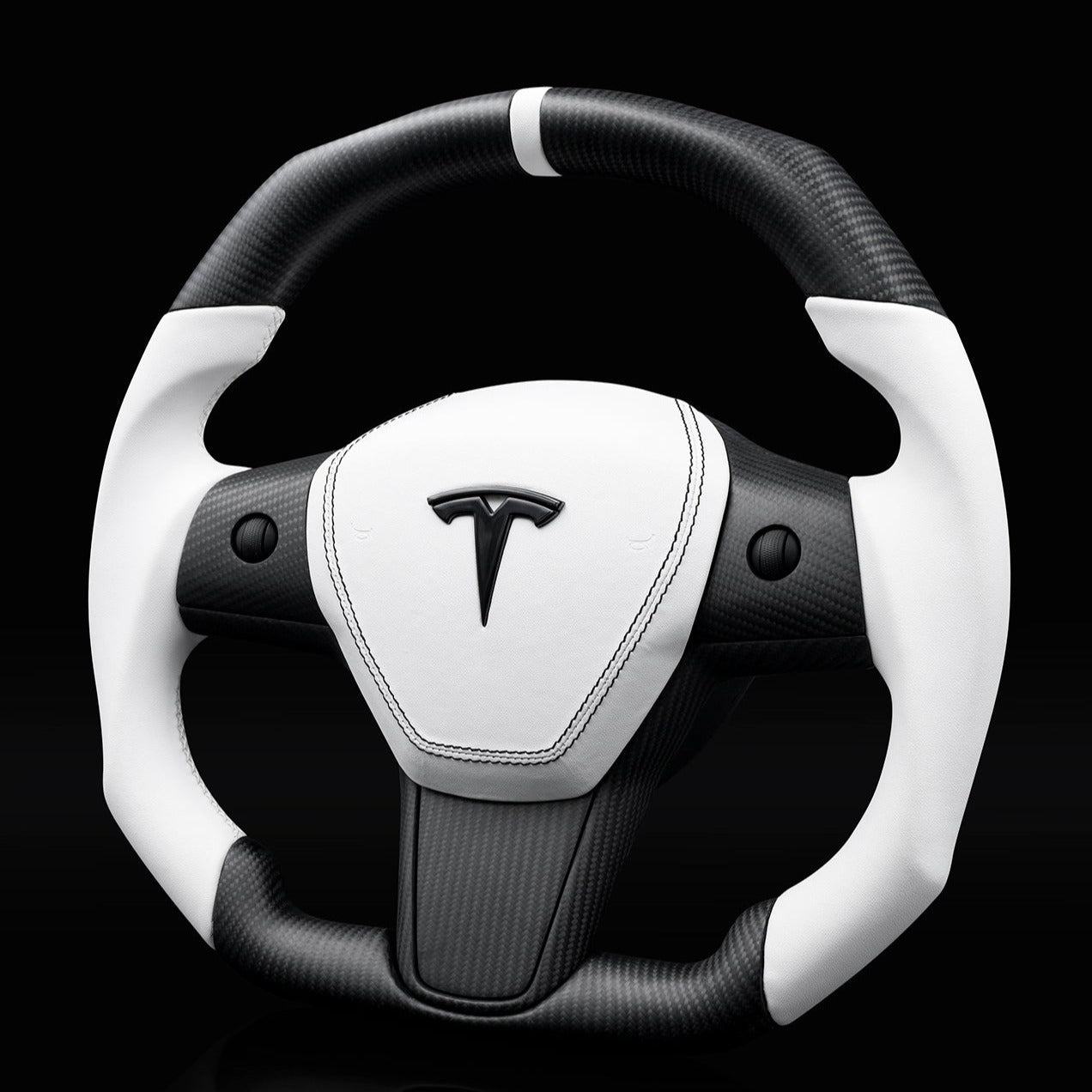 Square Carbon Fiber Steering Wheel for Tesla Model 3 / Y 【Style 42】 - Tesery Official Store