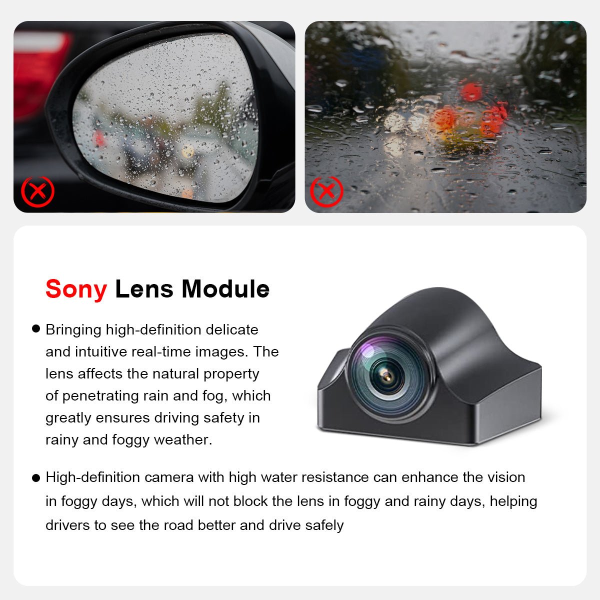 3DM For Tesla Model Y Hardware3 Rain Shield - Rear Car Camera Camcorde
