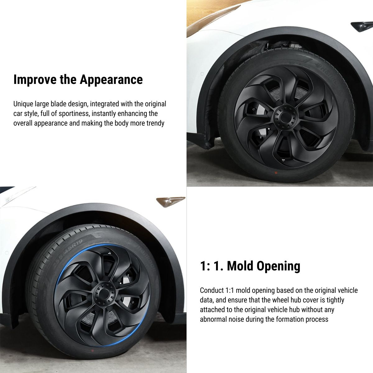 TESERY 19″ Big Blade Wheel Covers For Tesla Model Y (4PCS) - Tesery Official Store