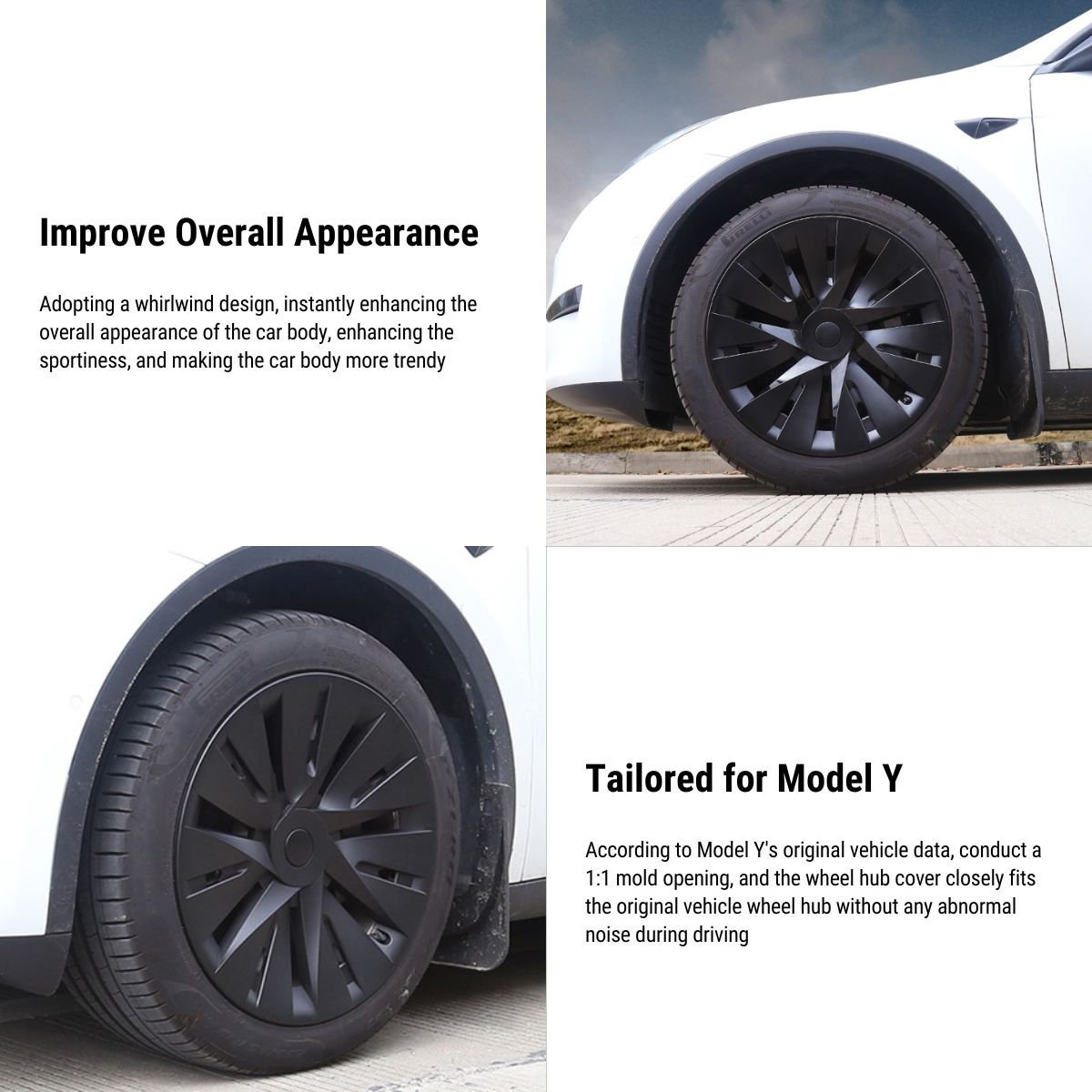 TESERY 19″ Windmill Wheel Covers for Tesla Model Y (4PCS) - Tesery Official Store