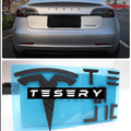 TESERY Logo Cover Front Badge Rear Letters Emblem for Tesla Model 3 / Y - Real Carbon Fiber - Tesery Official Store