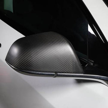 TESERY Side Mirror Cover for Tesla Model Y / 3 Highland ( OEM Style ) - Carbon Fiber Mirror Caps Exterior Mods