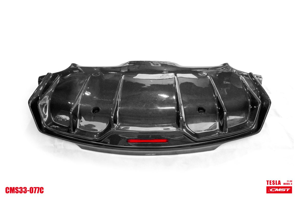 TESERY Tesla Model 3 Carbon Fiber Rear Diffuser Ver.5 - Tesery Official Store