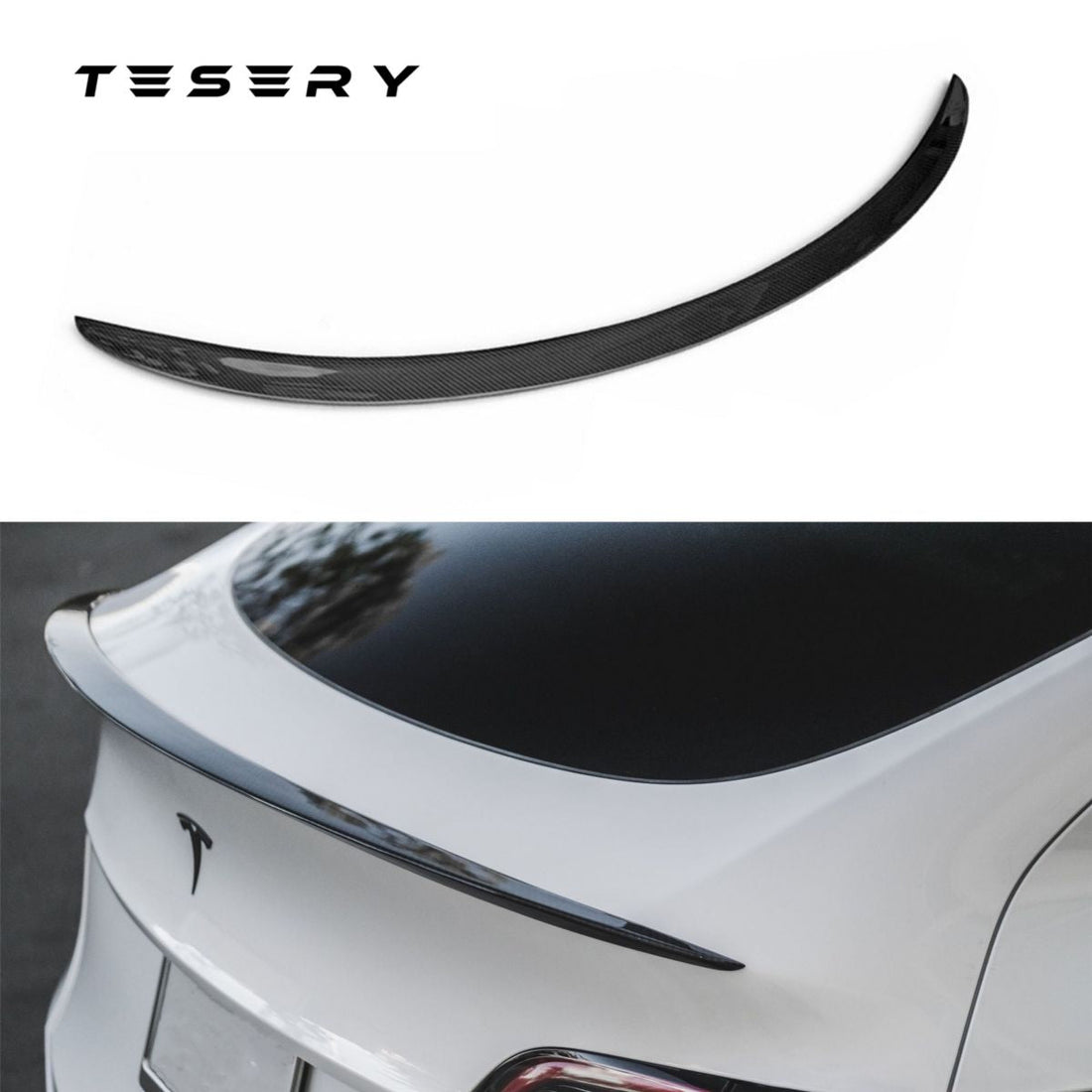 Tesery Tesla Model 3 Highland / Y Spoiler Performance OEM Style - Dry Carbon Fiber Exterior Mods - Tesery Official Store