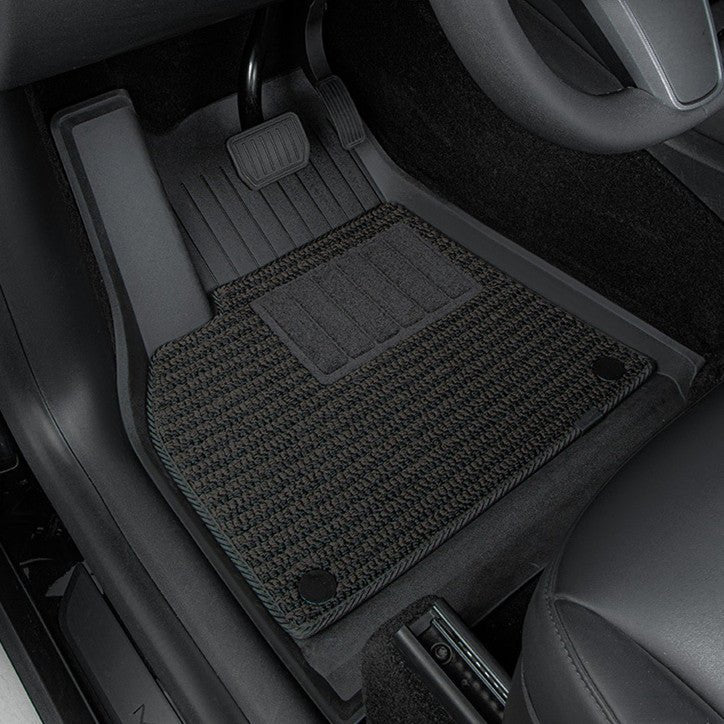 TESERY TPE+Menes Double Layer Floor Mats for Tesla Model 3 2021-2023.10 & Model Y 2021-2024 - Tesery Official Store